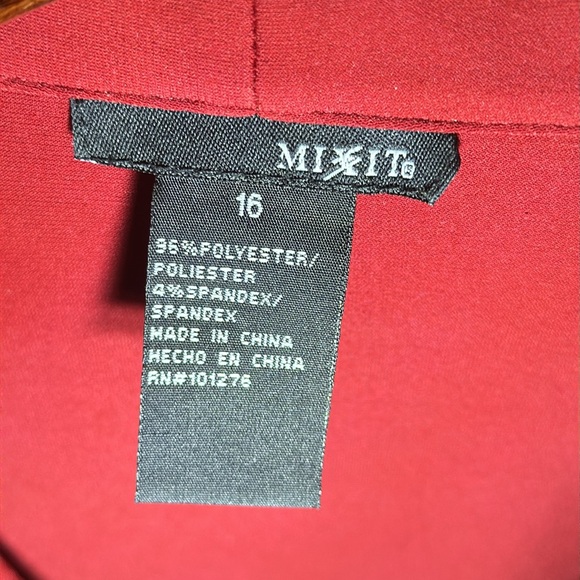 EUC Vintage Y2K Mixit Burgundy Dual Sided Wrap Dress - Picture 10 of 16